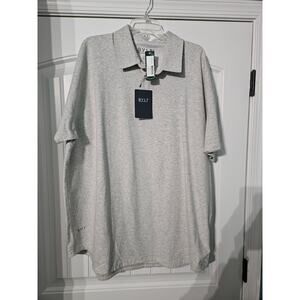 BYLT Basics Drop Cut Luxe Polo in Heather Gray 3XL